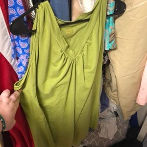 Green dress sleeveless shirt